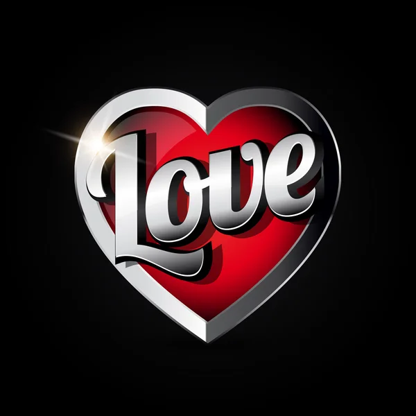Love heart vector — Stock Vector