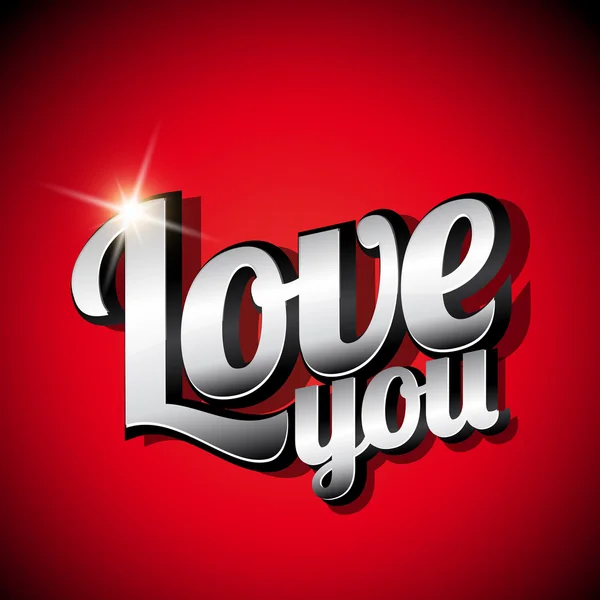 Love you vintage signe en acier — Image vectorielle