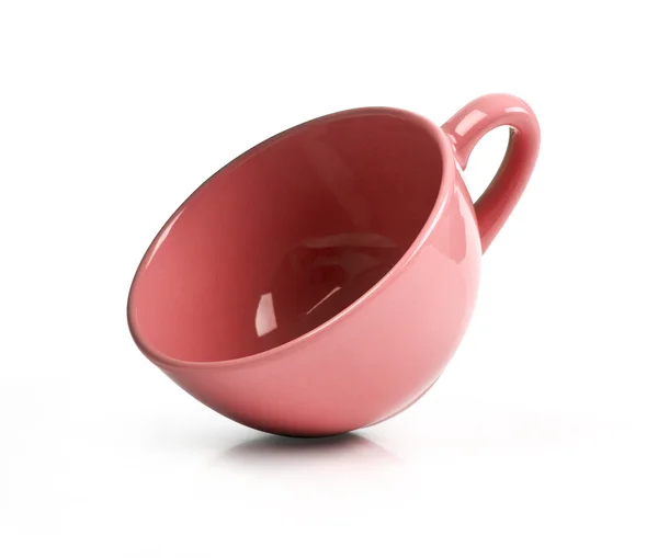 Pink mug isolated on white background — Stock Photo, Image