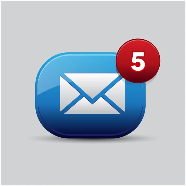 Lettre icône App bouton email — Image vectorielle
