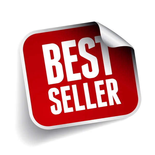 Bestseller sticker met afgeronde hoek — Stockvector