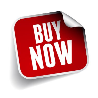 Şimdi sticker - kırmızı etiket satın almak.