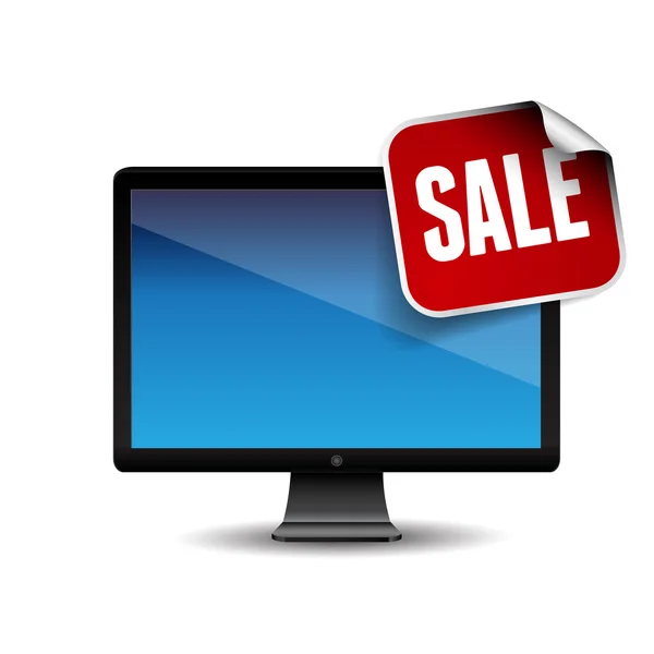 Vector computer display perspective isolated. Stock Vector Image by