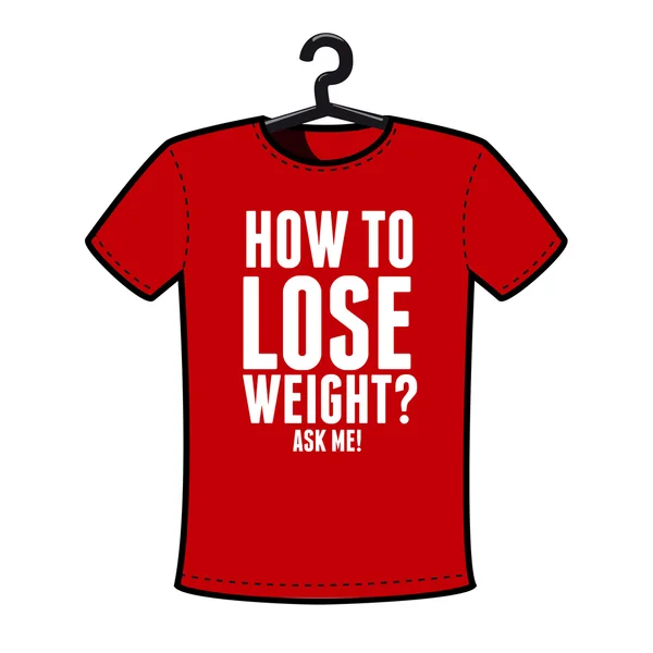 グラフィック t シャツ デザイン、重量を失う方法? — ストックベクタ