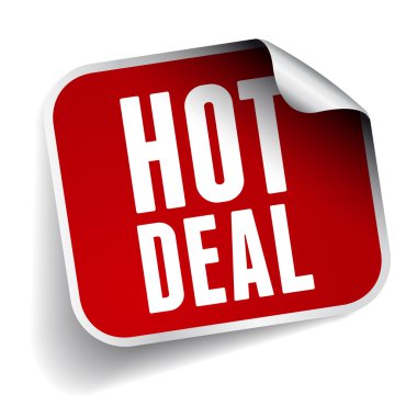 Sıcak Fırsat etiket vektör