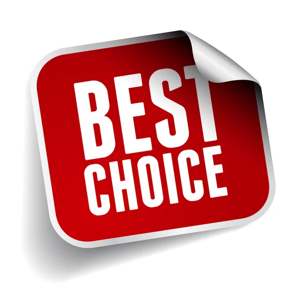 Best choice label vector — Stock Vector