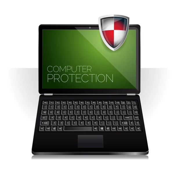 Computer protection — Stock Vector