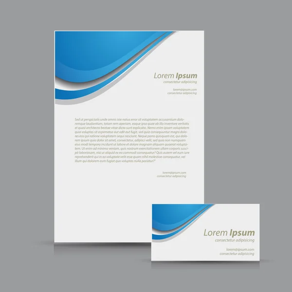 Blaues Corporate Identity Kit — Stockvektor