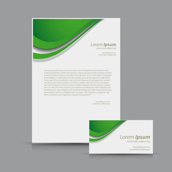 Grünes Corporate Identity Kit — Stockvektor
