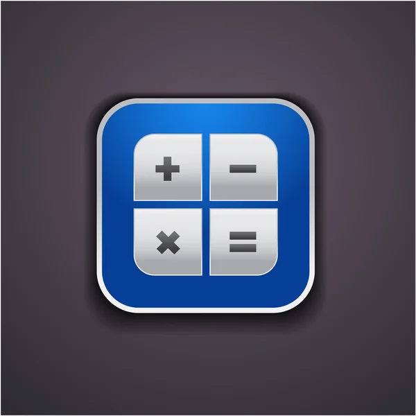 Icono de la calculadora - botón de aplicación vector — Archivo Imágenes Vectoriales