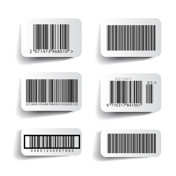 Barcode label instellen vector — Stockvector