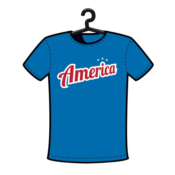 Amerikanische T-Shirt-Vorlage. — Stockvektor