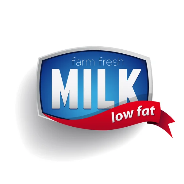 牛奶标签刻字-矢量 — 图库矢量图片