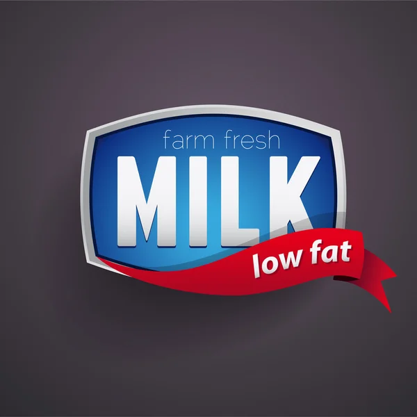 Label belettering melk - vector — Stockvector