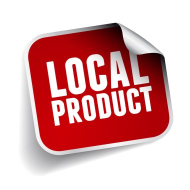 Local product label sticker clipart