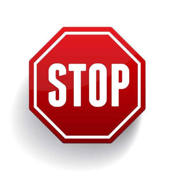 Vector illustration of Stop sign