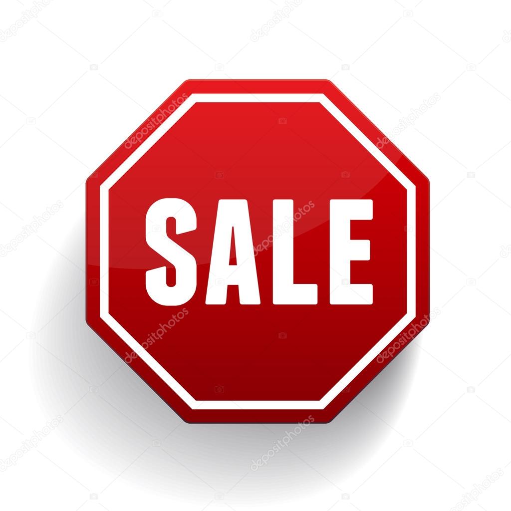 Sale sign button vector