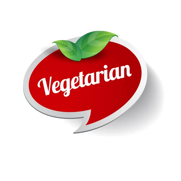 Vegetariánské jídlo štítek — Stockový vektor