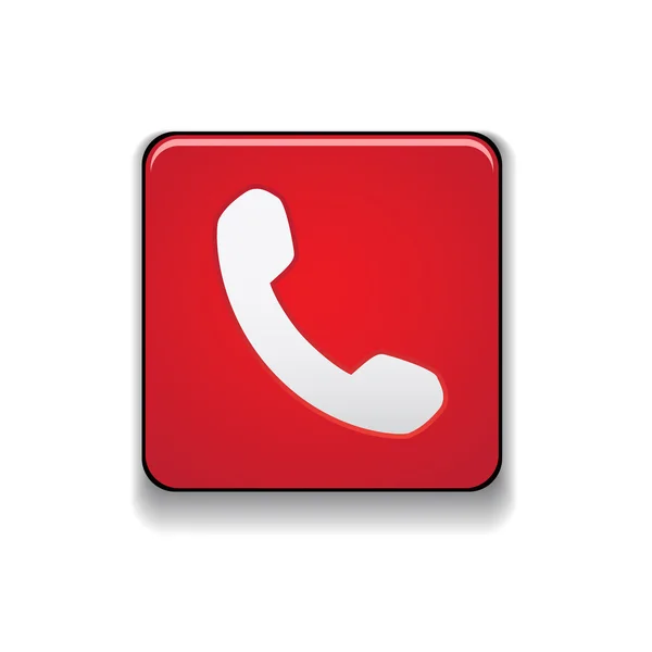 Telefon ikony tlačítko vektor — Stockový vektor