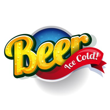 Vintage bira posteri işareti vektör