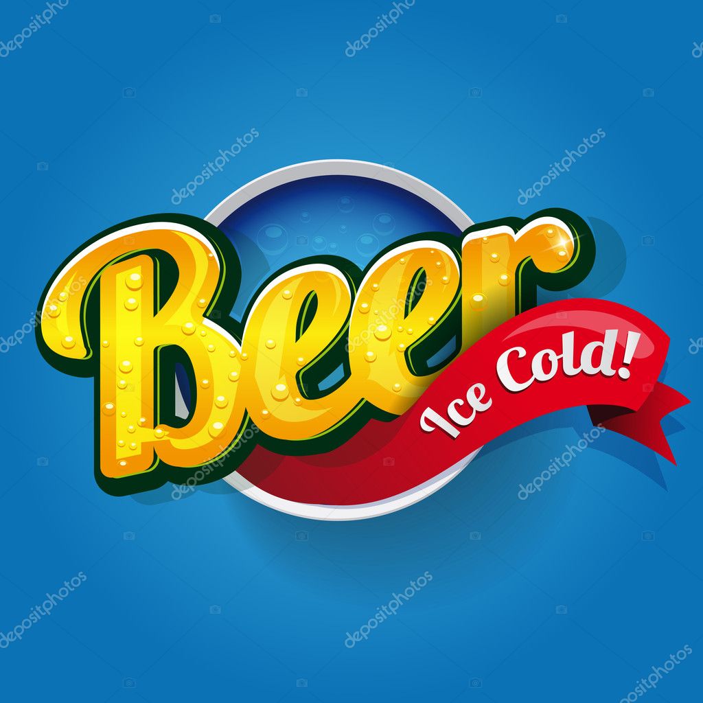 Vintage beer poster sign vector