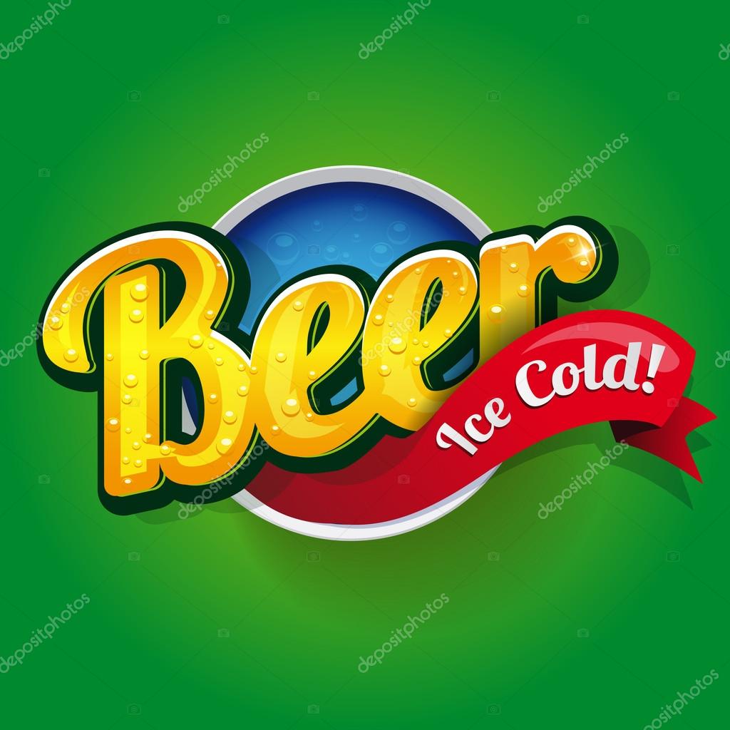 Vintage beer poster sign vector