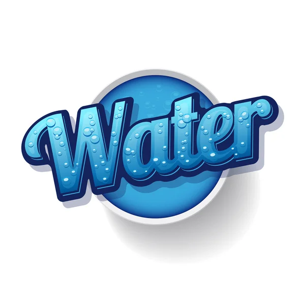 Su içme ve etiket vektör — Stok Vektör