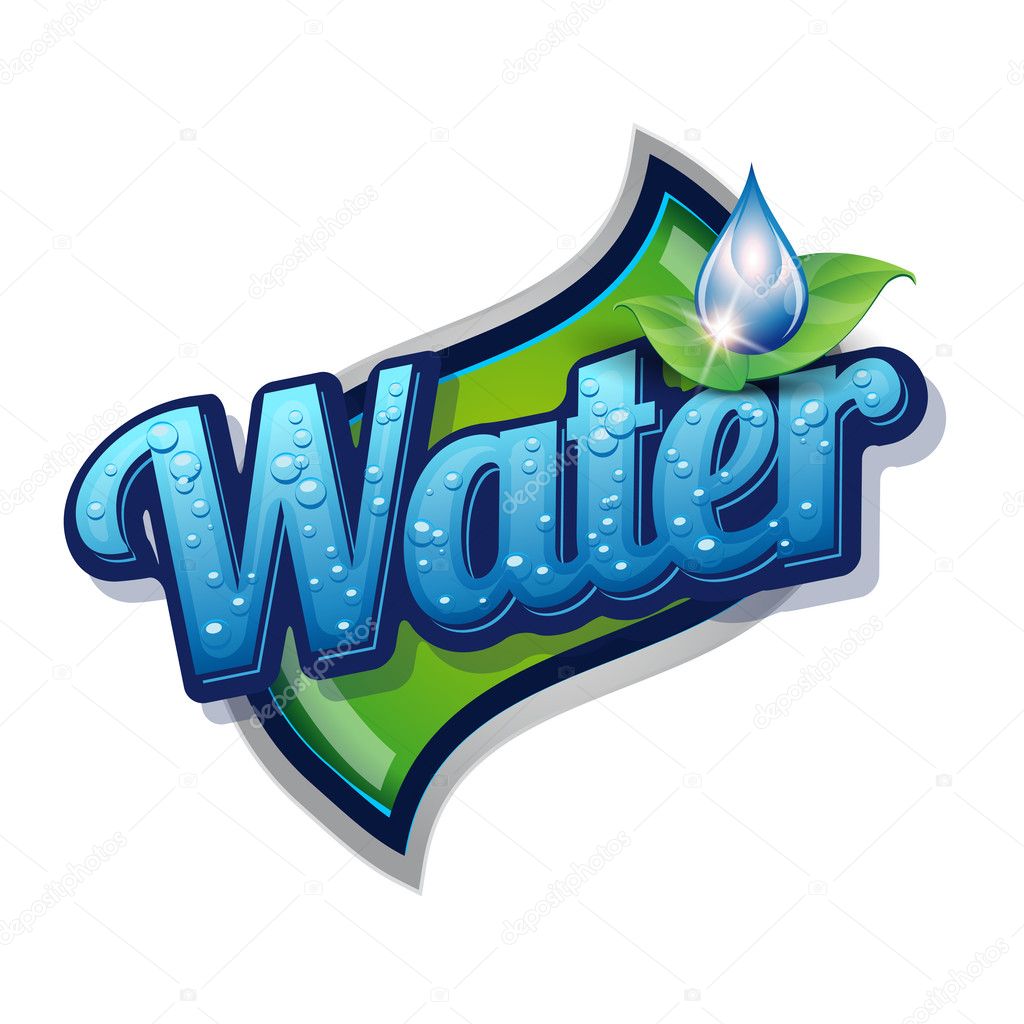Drinking and Water Label vector