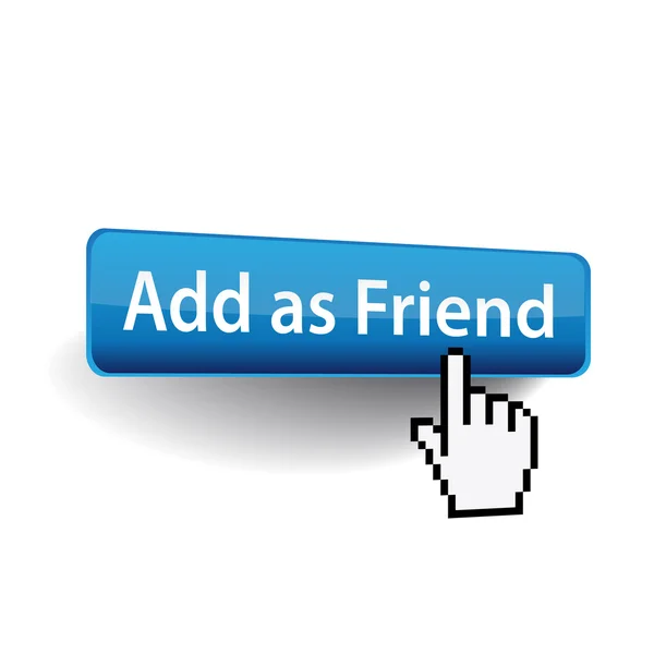 Clicked Add Friend Button Illustration for Social Media — Stock Vector