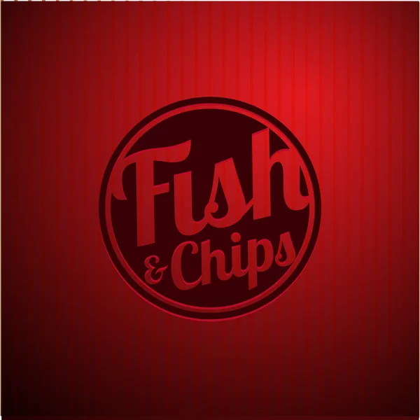 Britse fastfood - vis en chips — Stockvector