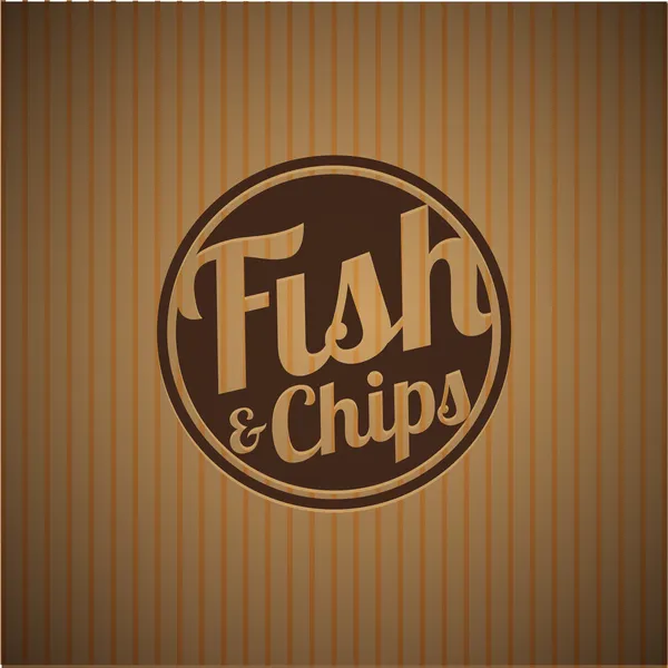 Britse fastfood - vis en chips — Stockvector