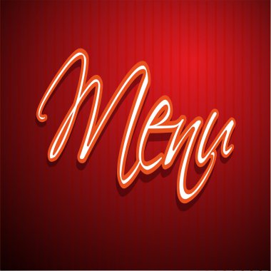 Restoran menü tasarımı kırmızı