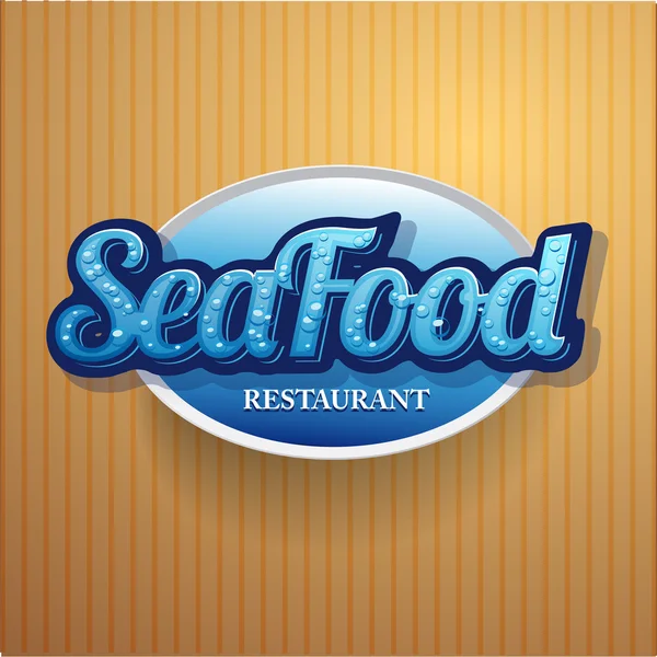 Seafood menu restaurant — Stock Vector