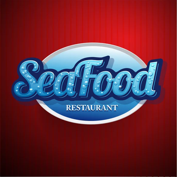 Restoran menu seafood - Stok Vektor