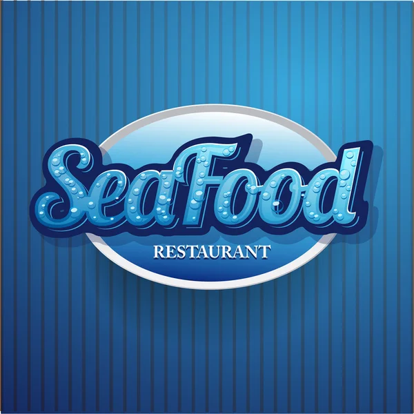 Restaurant menu fruits de mer — Image vectorielle