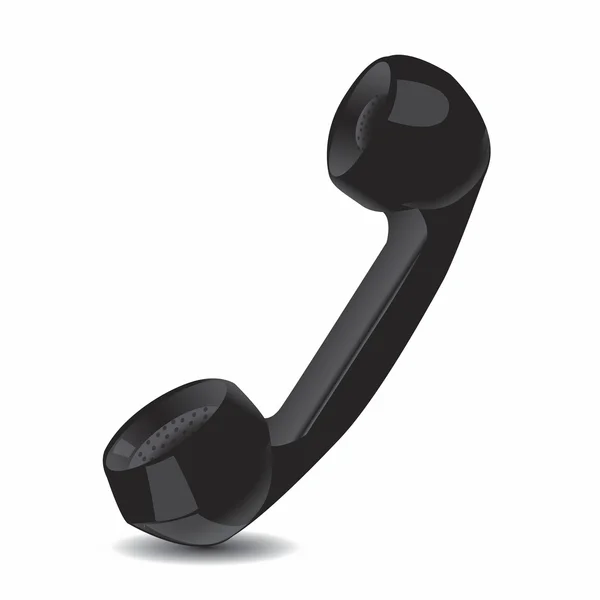 Um telefone preto auscultador —  Vetores de Stock