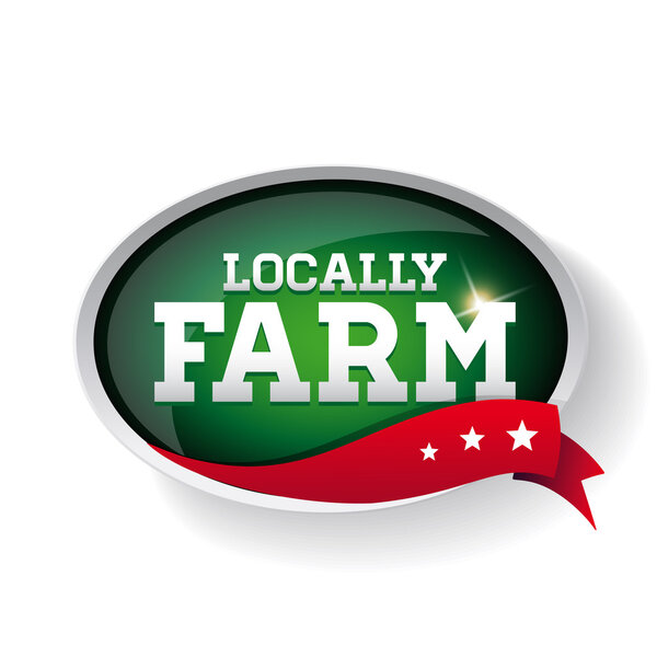 Farm food label, badge or seal