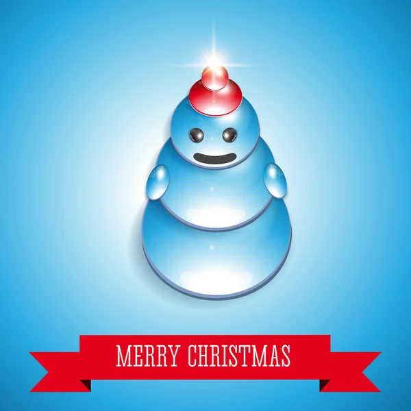 Christmas snögubbe vector — Stock vektor