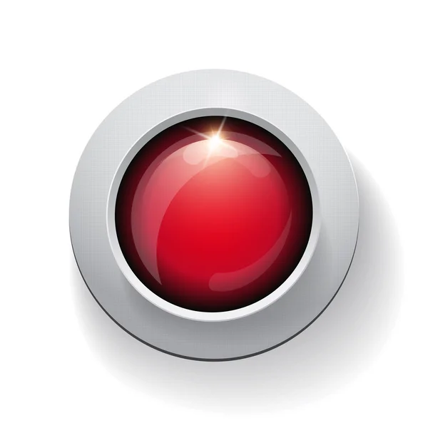 Барвиста кнопка кола на білому — стоковий вектор