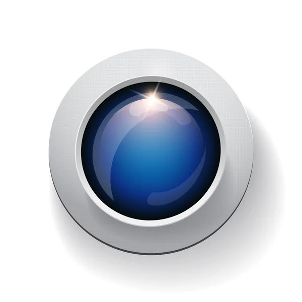 Botón círculo colorido en blanco — Vector de stock