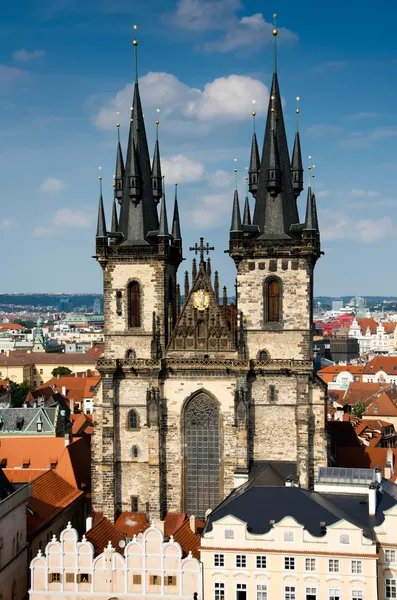 Tyn Church, A Igreja da Mãe de Deus, Praga — Fotografia de Stock