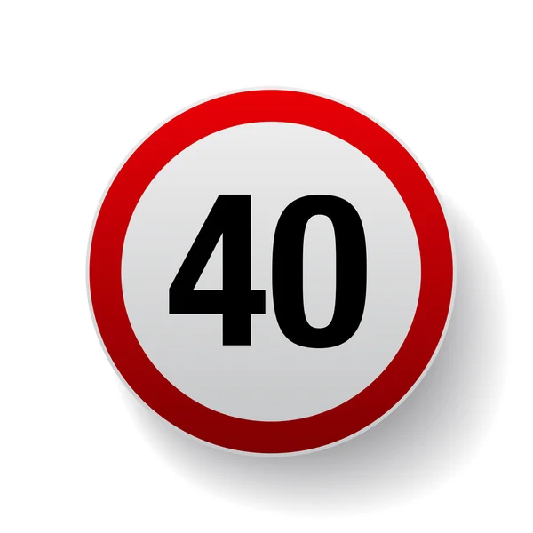 Σύμβολο ταχύτητας - αριθμός σαράντα κουμπί — Διανυσματικό Αρχείο