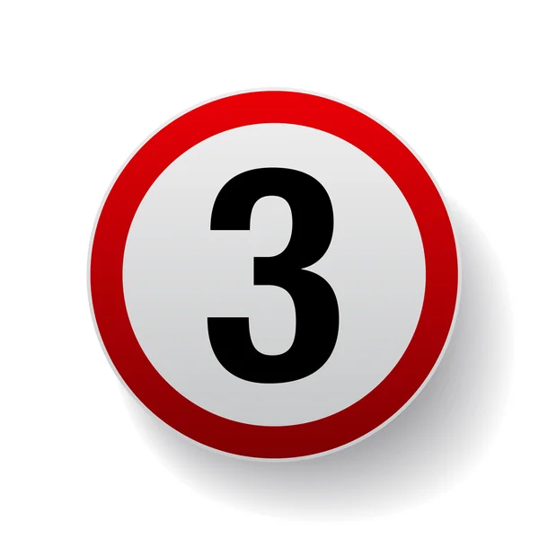 Знак швидкості - кнопка номер три — стоковий вектор