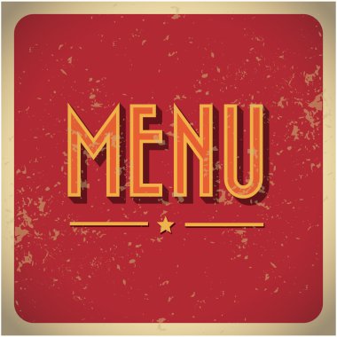 Restoran menü kartı tasarım şablonu.