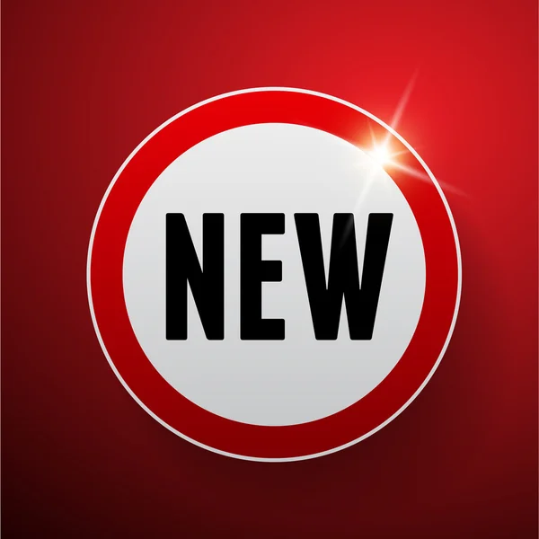 Nouveau bouton vecteur rouge — Image vectorielle