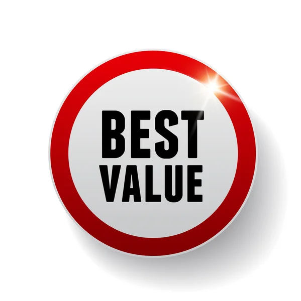Melhor etiqueta de valor — Vetor de Stock