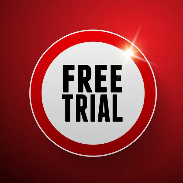 Free trial vector label — Stock Vector