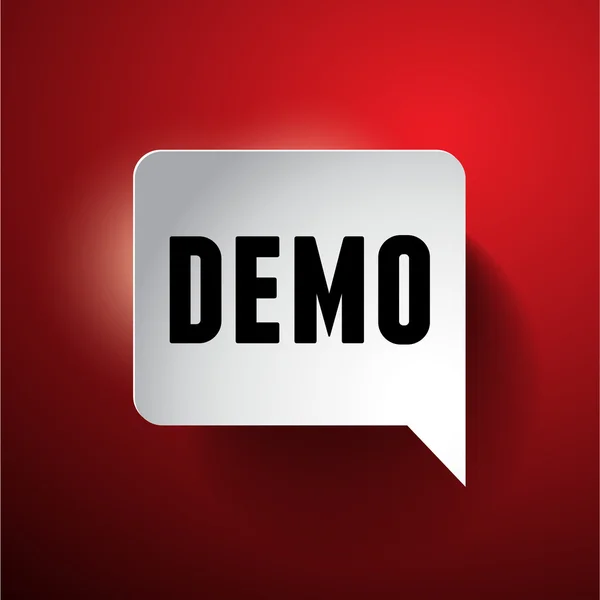 Demo vector label — Stock Vector