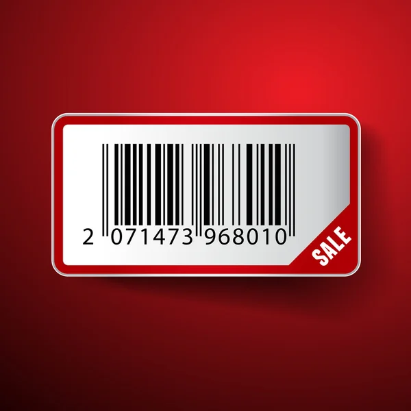 Barcode sticker met verkoop tag. vector — Stockvector