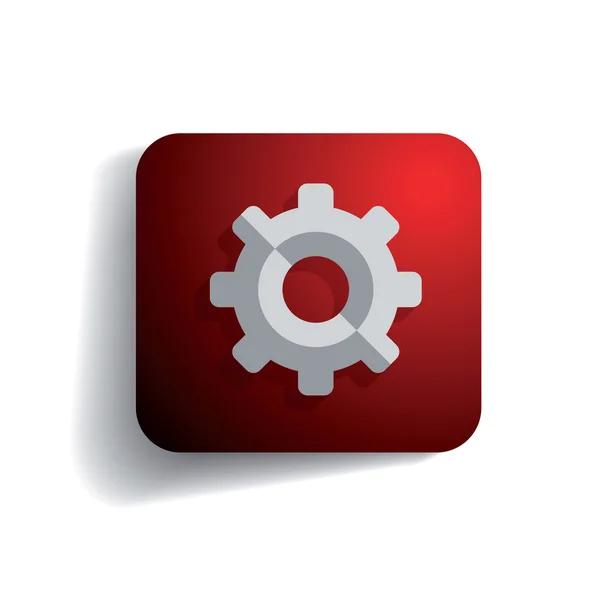 Cogwheel gear mechanism vector settings icon — Stock Vector